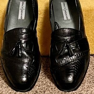 Men’s Black Stacy Adams, Leather Upper Pull-on / Slip-on Tassel Shoes Size: 13
